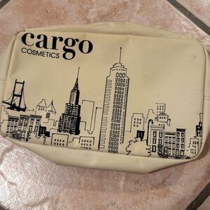 Cargo Cosmetics Beige Makeup Bag With NYC Skyline
